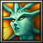 Naga Siren unit portrait in Warcraft III.