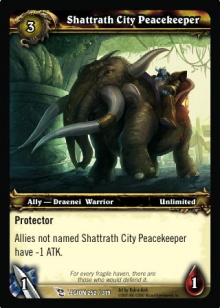 Shattrath City Peacekeeper TCG Card.jpg