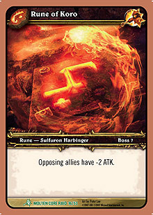Rune of Koro TCG card.jpg