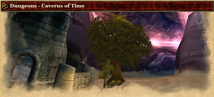 2004 Game Guide's Banner for the Caverns of Time Dungeons