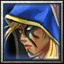 Half-elf ranger unit portrait in the Warcraft III beta.