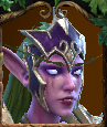 Huntress portrait in Warcraft III: Reforged.