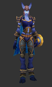 Draenei female wearing the Glyphed Armor set