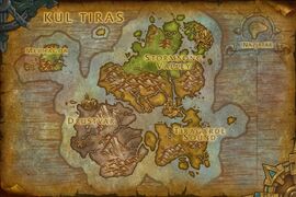 Nazjatar on the map of Kul Tiras from patch 8.2.