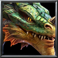 Green drake icon from Warcraft III: Reforged.