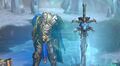 Arthas claims Frostmourne in Warcraft III: Reforged.