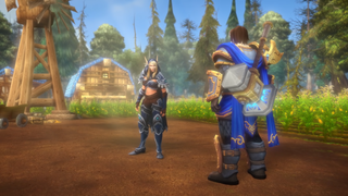 Sylvanas and Uther in Lordaeron.