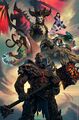 On the Forging Worlds: Stories Behind the Art of Blizzard Entertainment textless cover art, includes the Illidan BlizzConline key art