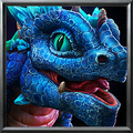 Blue dragon whelp from Warcraft III: Reforged.