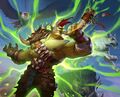 Forest troll in the art for Master's Call in Hearthstone.
