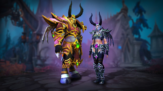 Nathrezim-themed armor sets: Dreadlord's Shadowsbane and Dreadlord's Venombane Regalia.