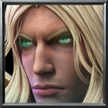 Arthas portrait after he picked up Frostmourne.