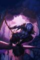 A night elf on the Legends Volume 2 cover.