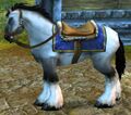 Saddled horse in World of Warcraft.