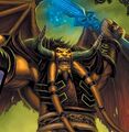 Doom Lord Kazzak, on the box art for March of the Legion.