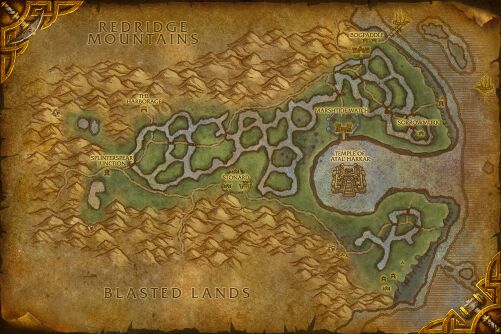 Swamp of Sorrows map