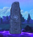 Shadowmoon glyphs on a Tribal Stone in the Burial Fields.