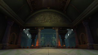 The final section of the Vault of Tyr. Note the mural of the Dragon Aspects.