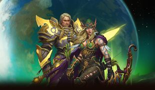 Kalimdor on the left of key art for patch 7.3.0.