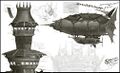 Concept art for the zeppelin in the Cataclysm trailer.