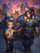 King Varian Wrynn and Prince Anduin return to Stormwind City after Onyxia's defeat.