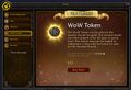 The In-Game Store showing WoW Tokens available for purchase