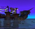 The ship as seen from the MOTHERLODE!! dungeon.