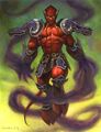 Artwork of Kurzon the False from the TCG, used to represent Jaraxxus in Hearthstone.