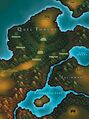 Silvermoon on a Warcraft III manual map.