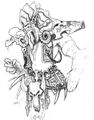 Warcraft III concept art of Archimonde by John Chalfant.