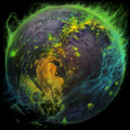 The planet Argus, main launching point for the Burning Crusade.