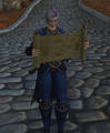 The character examines their map while the map interface is open.