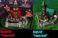 High elven/blood elven town halls in Warcraft III.