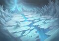 Art of Icecrown Glacier, with the Frozen Throne in the background.