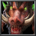 Felboar unit icon in Warcraft III: Reforged.