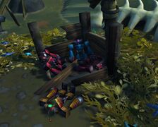 A box of Clockwork Rocket Bots from the wrecked ship