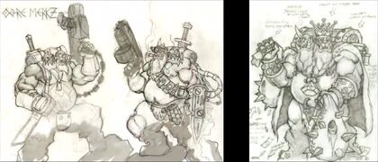 Ogre mercenary concept art as shown at BlizzCon 2011.