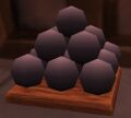 A stack of cannonballs.