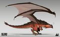 Legacies concept art of Alexstrasza as a proto-dragon.