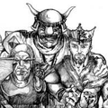Terenas (right) with a different crown design in the Warcraft II manual.