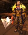 Tirion in Hearthglen's Mardenholde Keep, after the player character revamp.