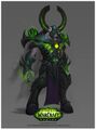 Concept art for antaen strangely called "Argus Dreadlord", with unguligrade legs and hooves