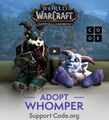 Promotional image for Whomper as charity pet benefiting Code.org