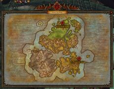 Horde map with a zone completed