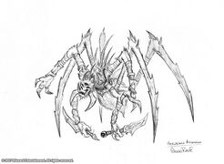 Nerubian assassin concept art by Glenn Rane.