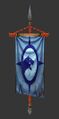 The Frostwolf clan banner in World of Warcraft.