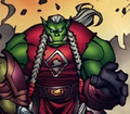 Saurfang, as depicted in the official comic.