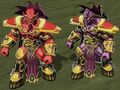 Unique Starcraft II editor remodeled units from Warcraft III.