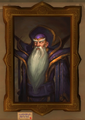 A painting of an archmage, possibly Antonidas, in the Photonic Playground.