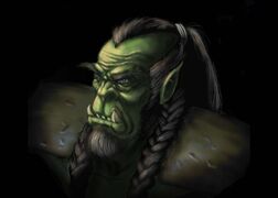 Thrall concept art, later reused for Warcraft III.
